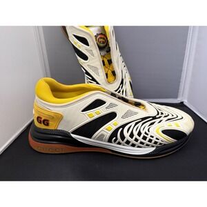 Gucci Ultrapace R Sneakers Mens Yellow Black White Low Top Trainers Size 11